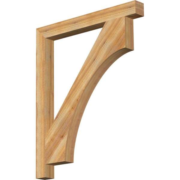 Ekena Millwork Westlake Block Rough Sawn Bracket, Western Red Cedar, 4"W x 40"D x 48"H BKT04X40X48WTL05RWR - main